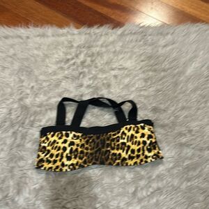 Ingear women’s cheetah print tan and black swimsuit top size‎ small